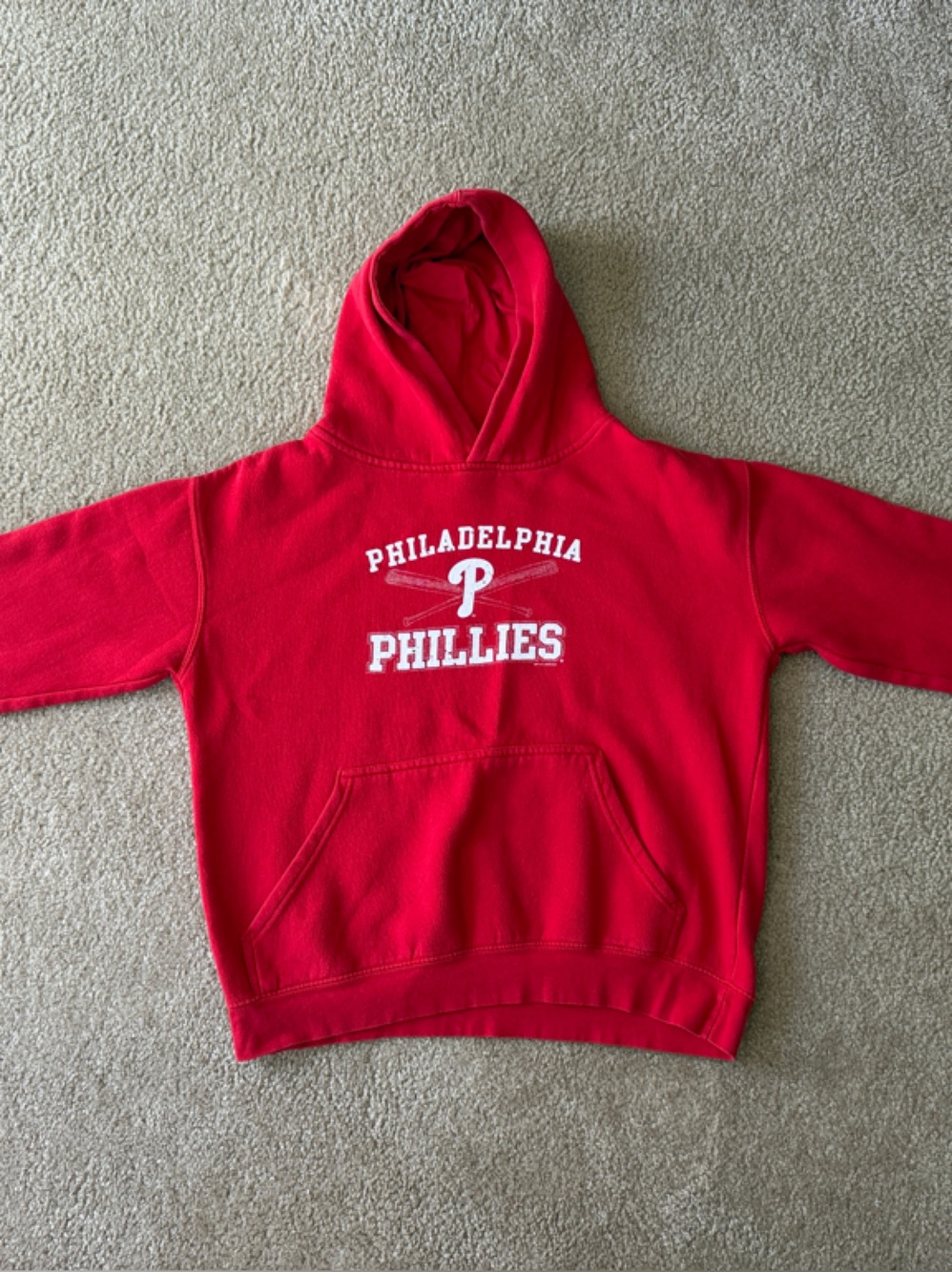 Philadelphia Phillies Kids Red Pullover Hoodie